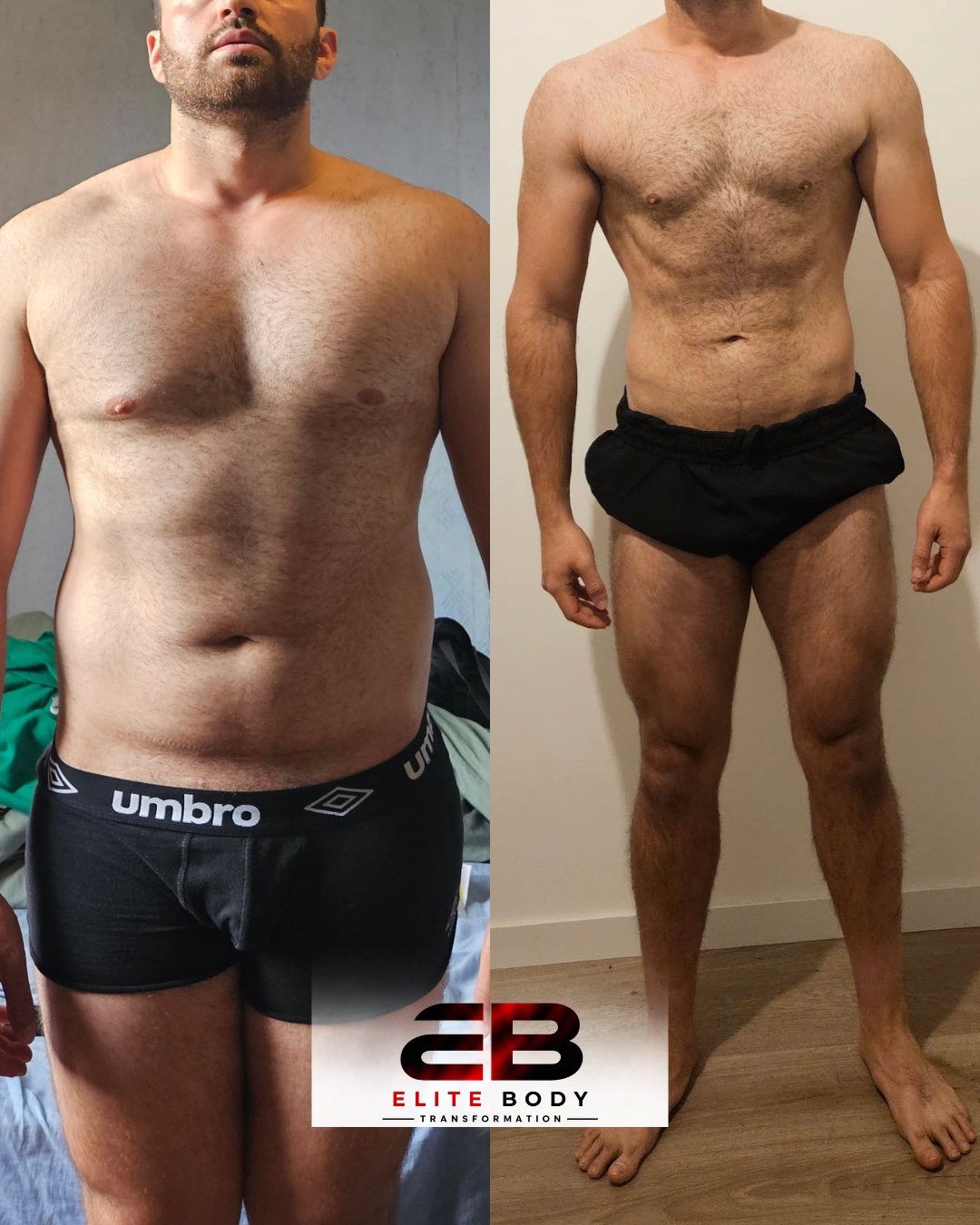 Évolution physique avant et après — série 12
