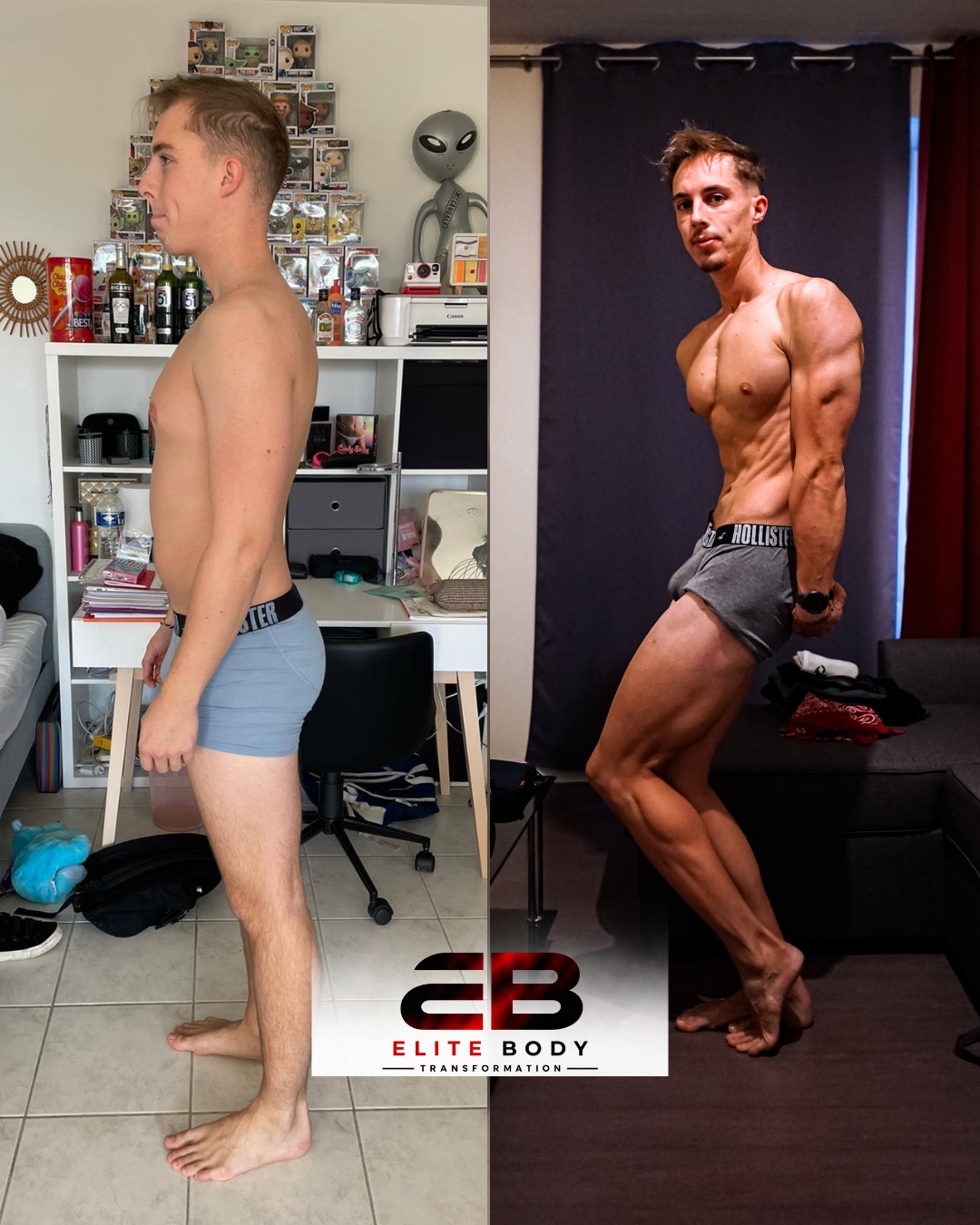 Évolution physique avant et après — série 13