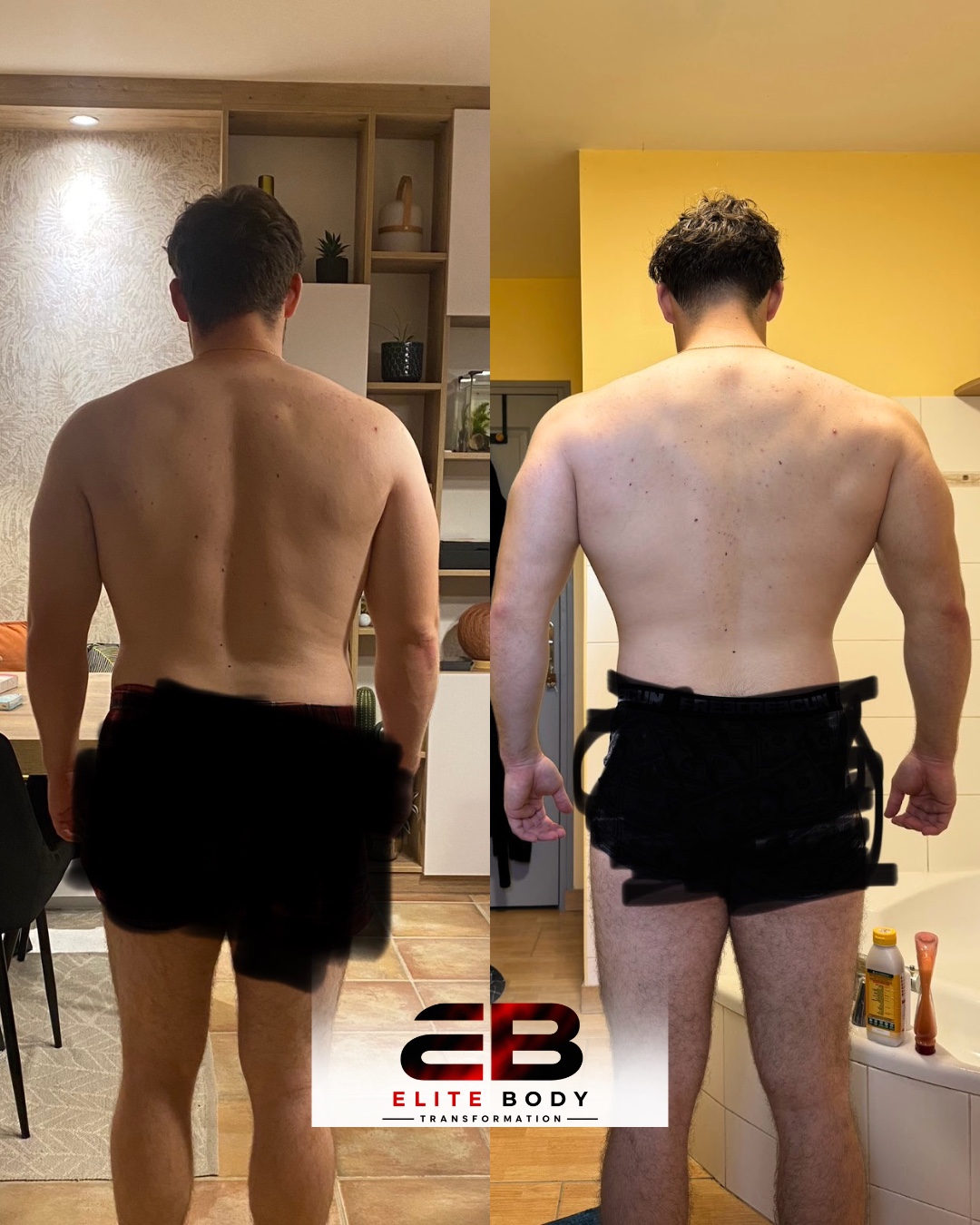Évolution physique avant et après — série 25