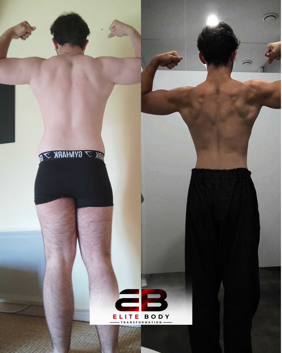 Comparaison avant et après — transformation physique 4