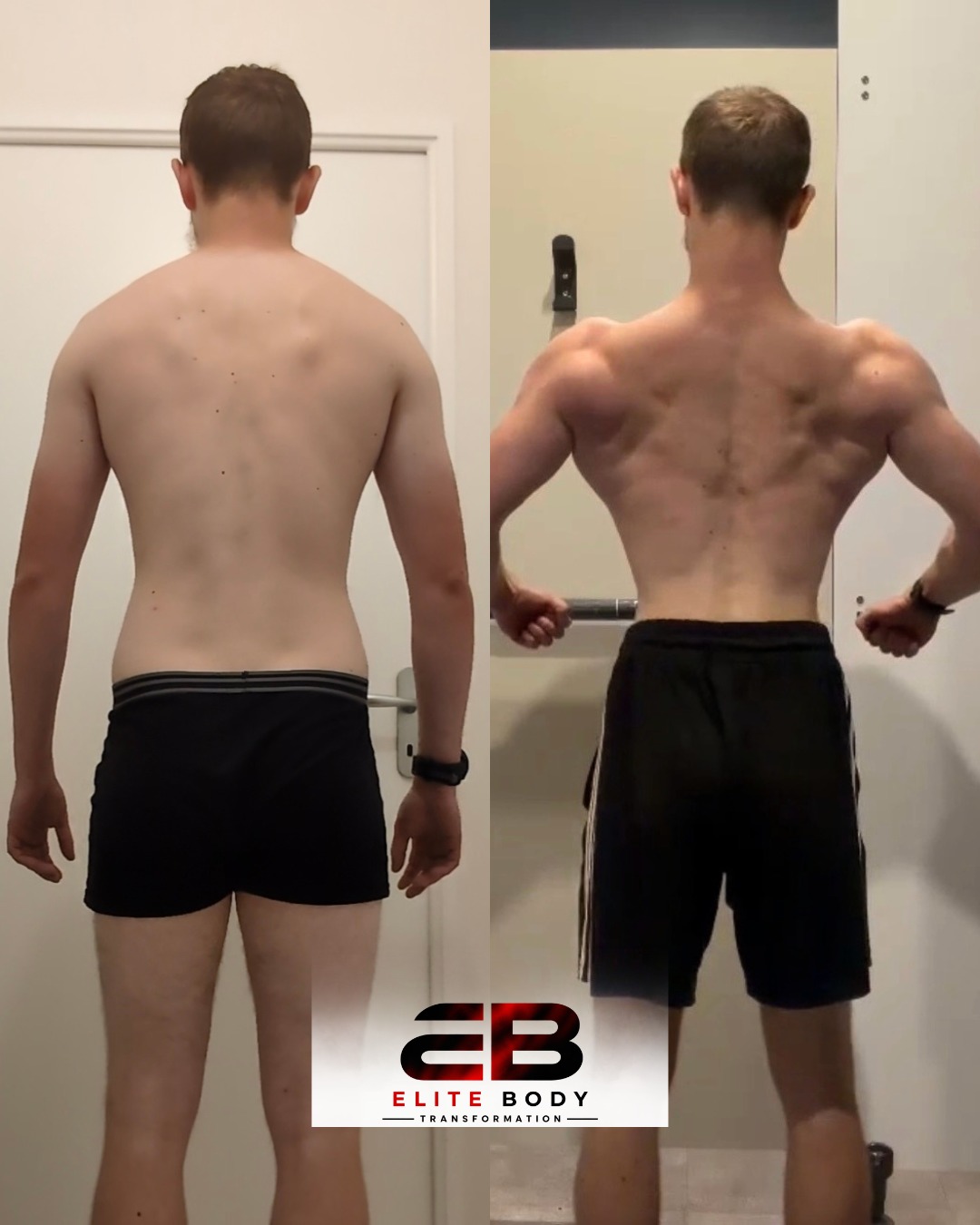 Comparaison avant et après — transformation physique 5