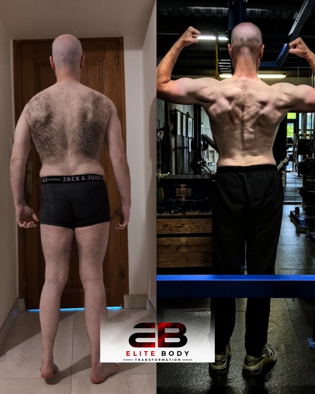 Comparaison avant et après — transformation physique 9